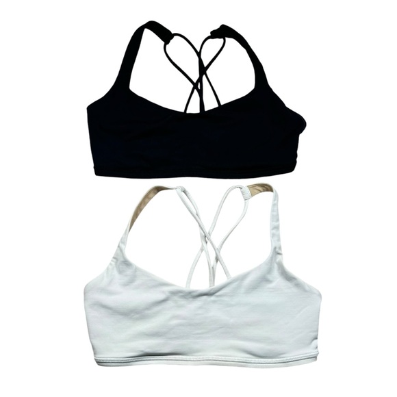lululemon athletica Other - Lululemon Set Of 2 Sport Bras Black And White Size 6